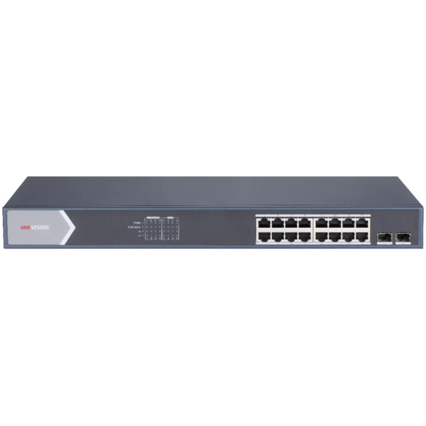 HIKVISION Managed switch DS-3E1518P-SI, 16x PoE & 2x SFP ports, 1000Mbps