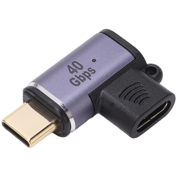 POWERTECH αντάπτορας USB-C PTH-107, μαγνητικός, 100W, 40Gbps, γκρι