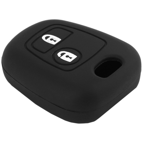 Θήκη κλειδιού για αυτοκίνητα Peugeot 1002-03, εύκαμπτη, μαύρη