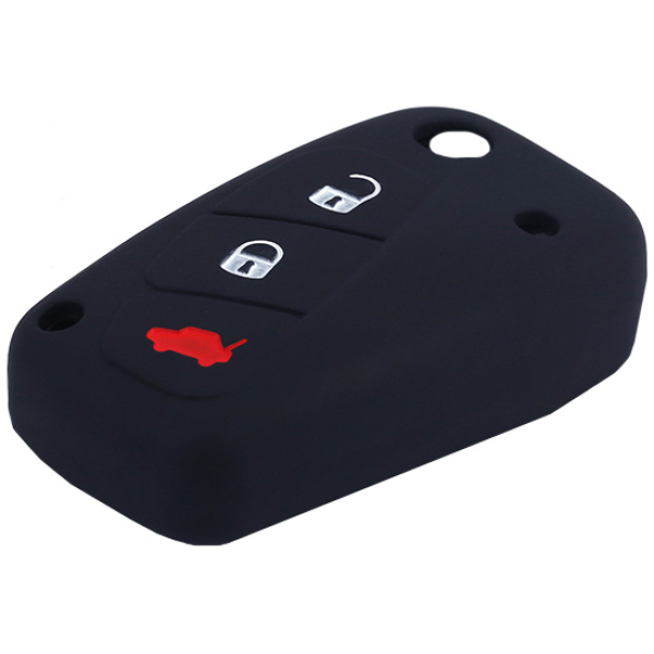 Θήκη κλειδιού για αυτοκίνητα Fiat 1006-01, εύκαμπτη, μαύρη