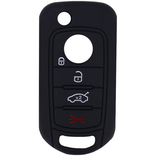 Θήκη κλειδιού για αυτοκίνητα Fiat 1006-06, εύκαμπτη, μαύρη