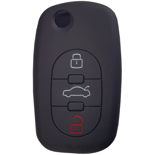 Θήκη κλειδιού για αυτοκίνητα Audi 1009-03, εύκαμπτη, μαύρη