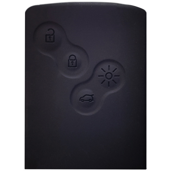 Θήκη κλειδιού για αυτοκίνητα Renault 1010-01, εύκαμπτη, μαύρη