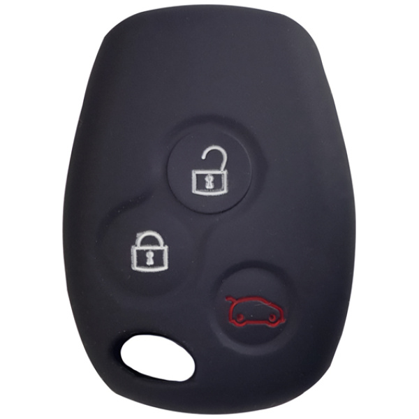 Θήκη κλειδιού για αυτοκίνητα Renault 1010-03, εύκαμπτη, μαύρη