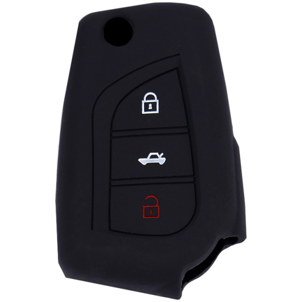 Θήκη κλειδιού για αυτοκίνητα Toyota 1015-01, εύκαμπτη, μαύρη
