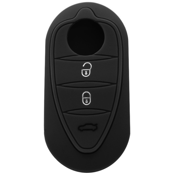 Θήκη κλειδιού για αυτοκίνητα Alfa Romeo 1019-01, εύκαμπτη, μαύρη