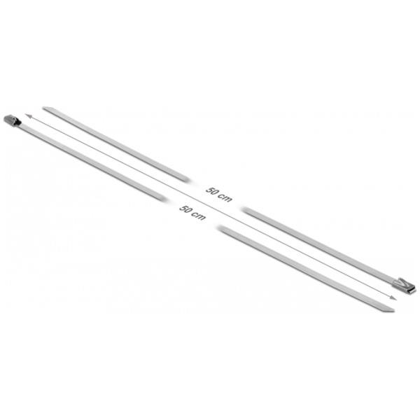 DELOCK μεταλλικός σφιγκτήρας καλωδίων 18770, 500x4.6mm, 10τμχ