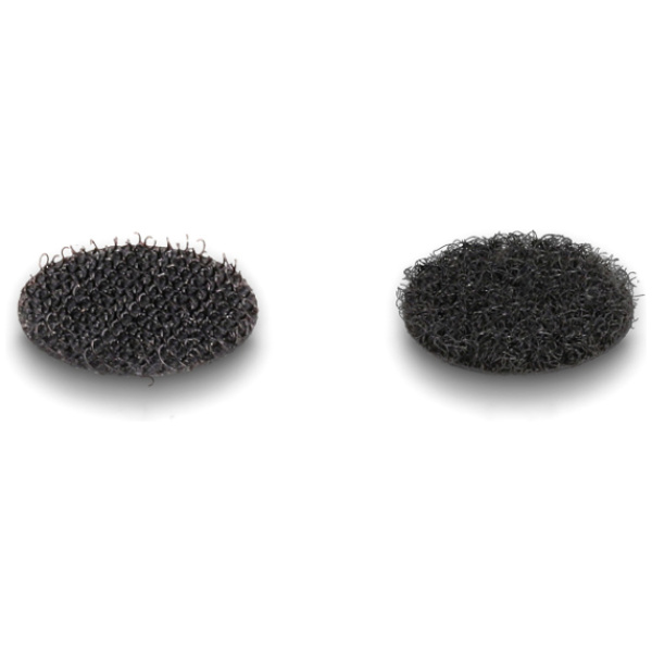 DELOCK αυτοκόλλητα τύπου Velcro 19088, στρόγγυλα, 20mm, μαύρο, 32 ζεύγη
