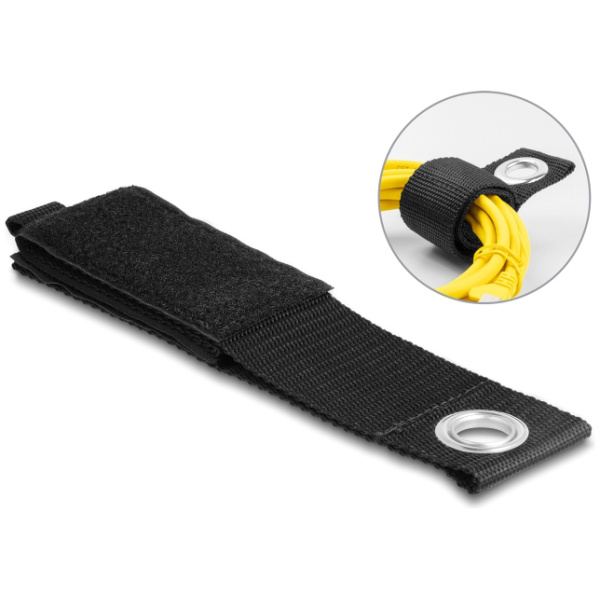 DELOCK ιμάντες τύπου Velcro 19567, 43.5 x 5cm, μαύρος, 5τμχ