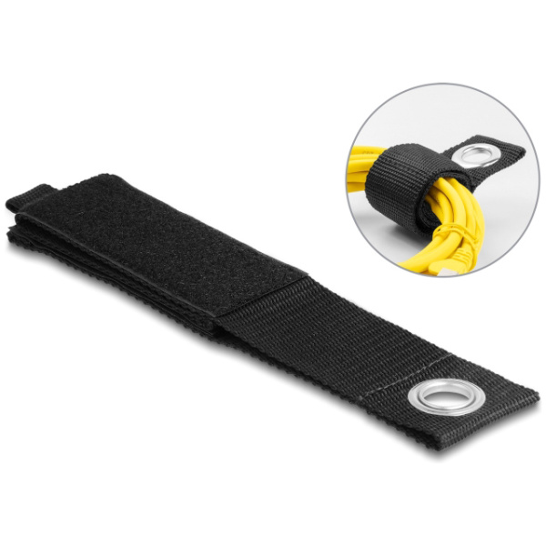 DELOCK ιμάντες τύπου Velcro 19573, 50.8 x 5cm, μαύρος, 5τμχ