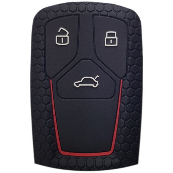 Θήκη κλειδιού για αυτοκίνητα Audi 2008-02, εύκαμπτη, μαύρη