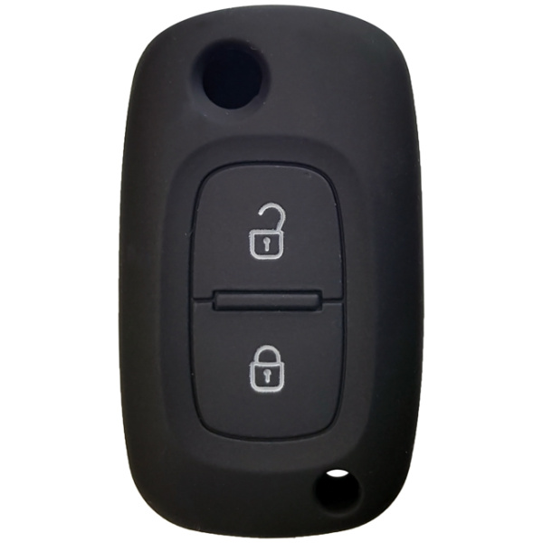 Θήκη κλειδιού για αυτοκίνητα Renault 2021-01, εύκαμπτη, μαύρη