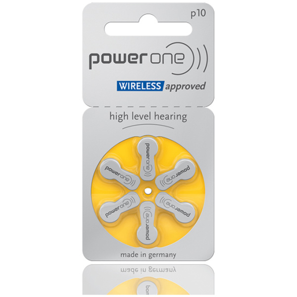POWER ONE μπαταρίες ακουστικών βαρηκοΐας P10, mercury free, 1.45V, 6τμχ