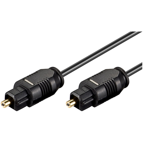 GOOBAY καλώδιο ήχου Toslink 51218, gold plated, 2.2mm, 3m, μαύρο