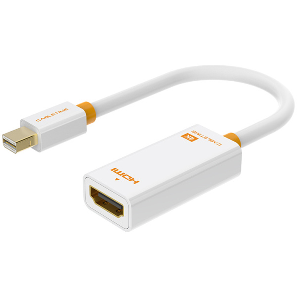 CABLETIME αντάπτορας mini DisplayPort σε HDMI CT-02G4K, 4K/30Hz, λευκός