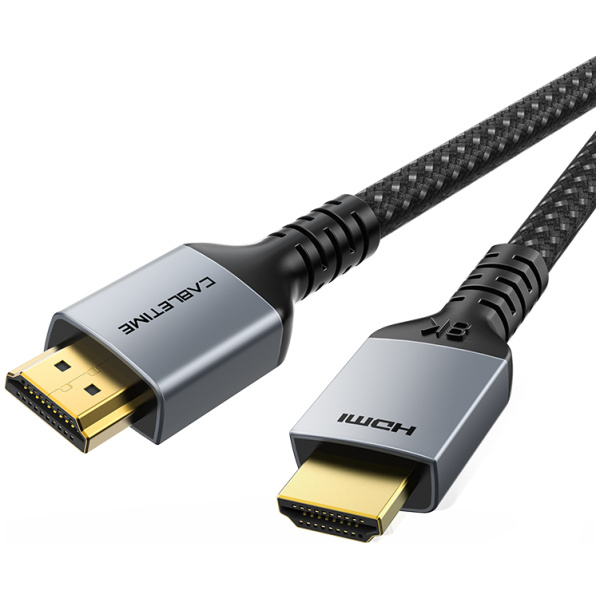 CABLETIME καλώδιο HDMI 2.1 CT-HM8K, 8K/60Hz, 48Gbps, 28AWG, 2m, μαύρο
