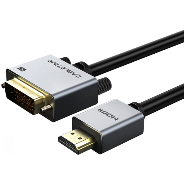 CABLETIME καλώδιο HDMI σε DVI PH241G, 1080p/60Hz, 2m, μαύρο