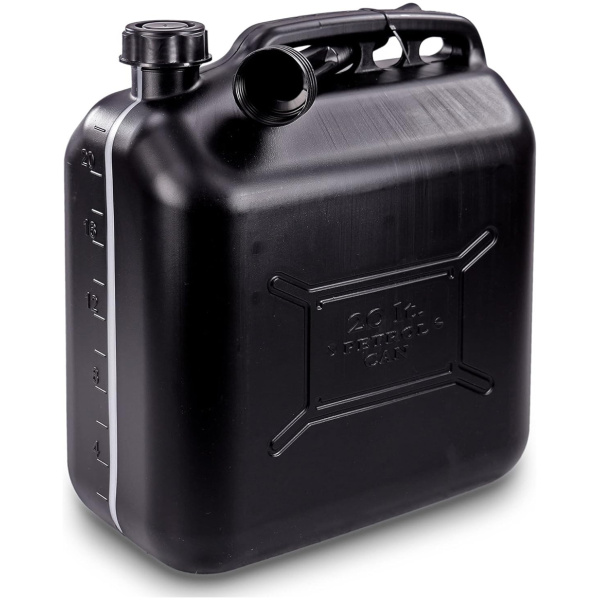 PROPLUS δοχείο καυσίμων 530047 με σπιράλ, πλαστικό, 20lt, μαύρο