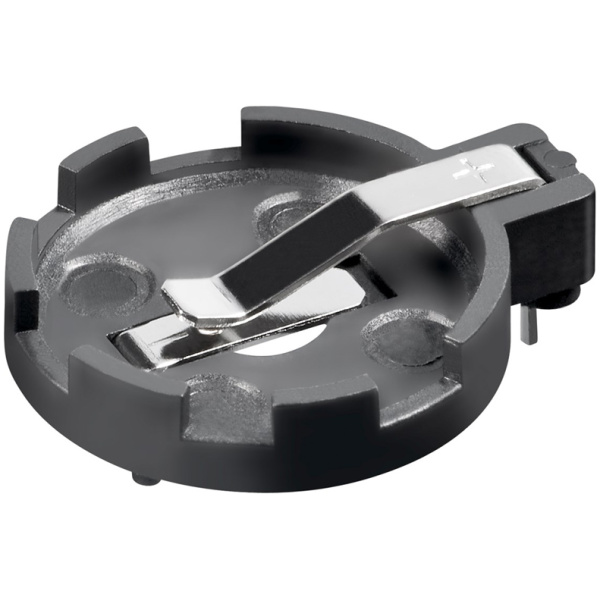 GOOBAY βάση μπαταρίας 56617, για CR2012/2016/2020/2025/2032, μαύρη