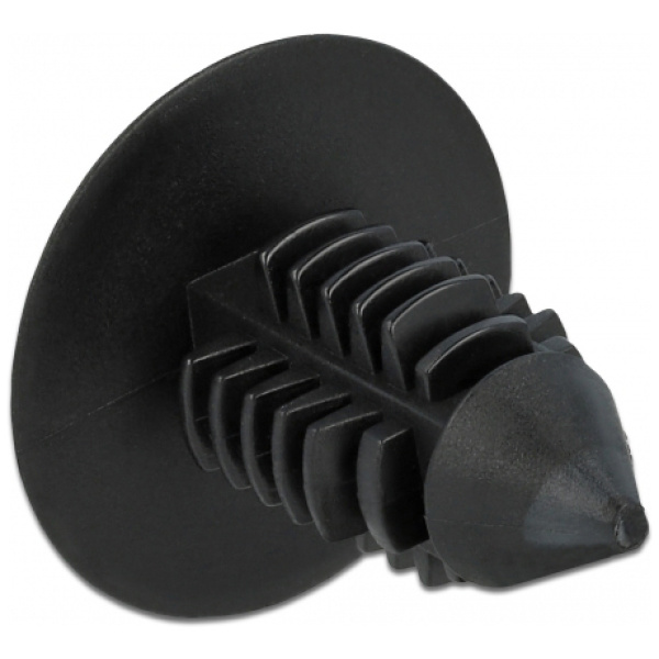 DELOCK Πλαστική τάπα 60187 για κάλυψη οπών, 15x14.5mm, μαύρη, 10τμχ