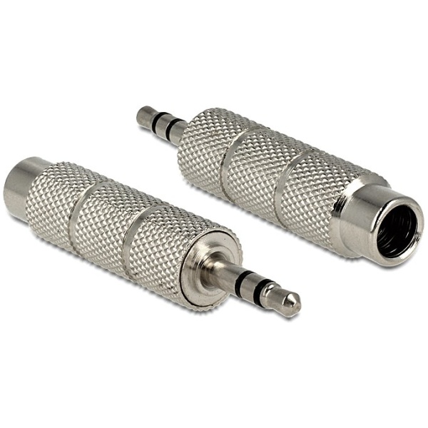 DELOCK αντάπτορας από 3.5mm σε 6.3mm 65548, μεταλλικός, ασημί