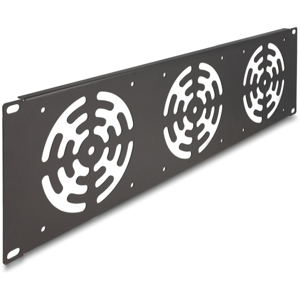 DELOCK κάλυμμα για 3x 120mm ανεμιστήρες 66747 για rack 19"/3U, μεταλλικό, μαύρο