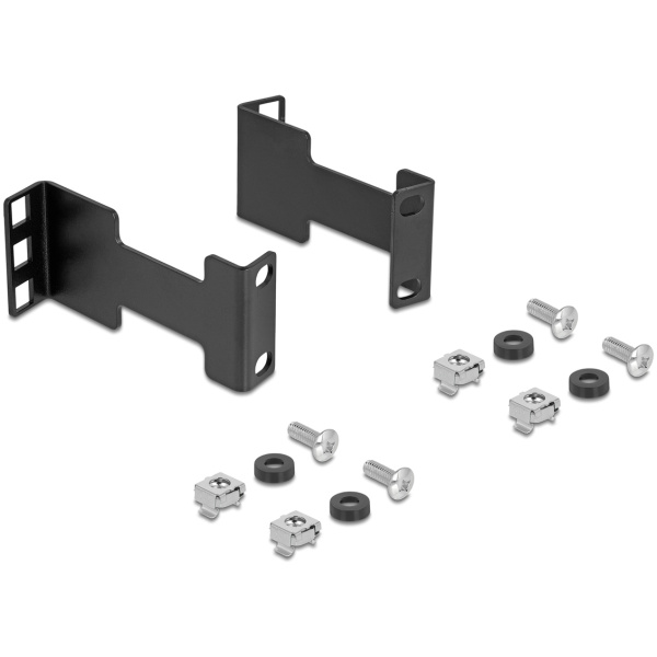 DELOCK αντάπτορας επέκτασης βάθους για rack 67272, έως 10cm, 1U, μαύρο
