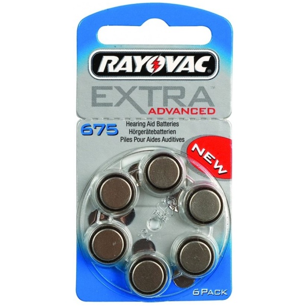 RAYOVAC μπαταρίες ακουστικών βαρηκοΐας 675MF, mercury free, 1,45V, 6τμχ