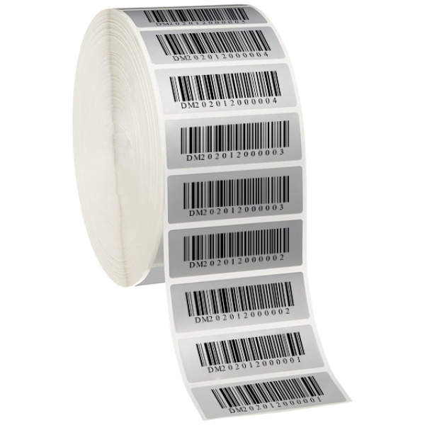 Αυτοκόλλητο με σειριακό αριθμό 6X1SN, VOID, πλαστικό, τυπωμένο, ασημί, 2x 500τμχ αυτοκόλλητα