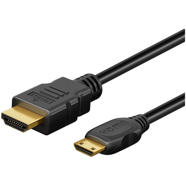 GOOBAY καλώδιο mini HDMI σε HDMI 74083 με Ethernet, 4K/60Hz, 18 Gbps, 2m, μαύρο