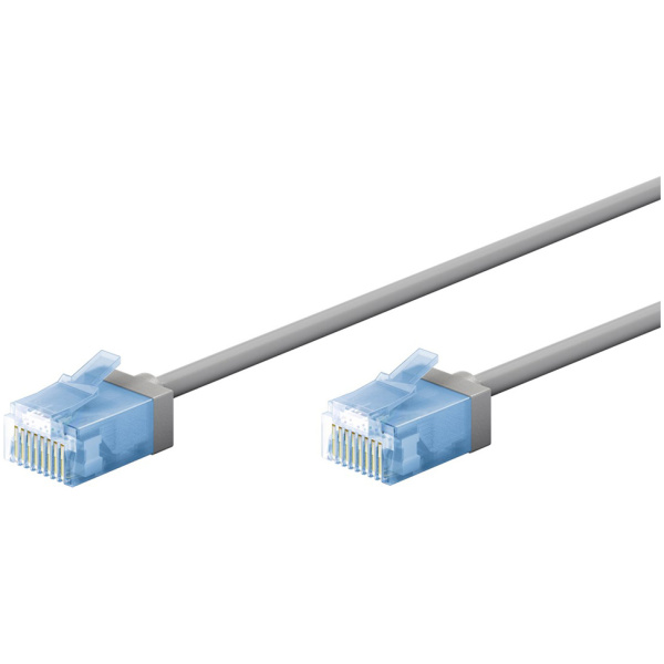 GOOBAY καλώδιο δικτύου 74227, CAT 6A U/UTP, ultra slim, copper, 500MHz, 10m, γκρι