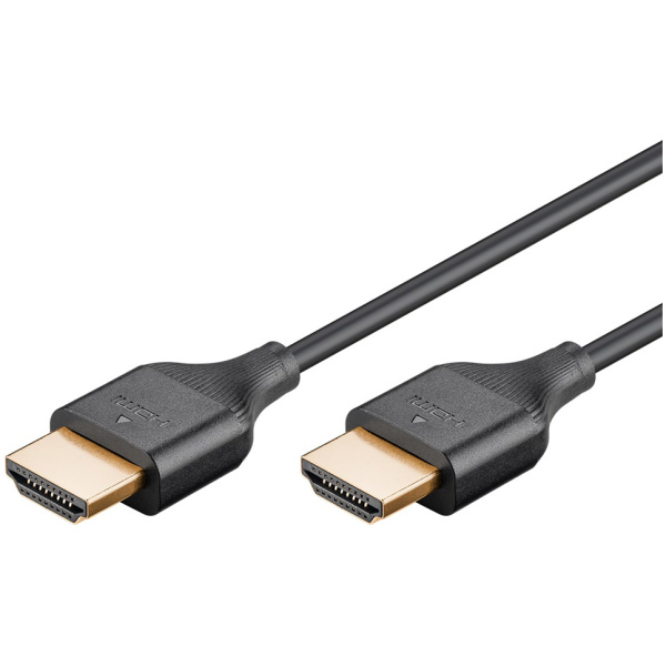 GOOBAY καλώδιο HDMI 75295 με Ethernet, slim, 4K/60Hz, 18 Gbps, 3m, μαύρο