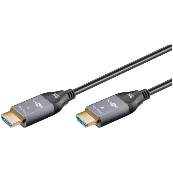 GOOBAY καλώδιο HDMI 2.1 76277 με Ethernet, 8K/60Hz, 48 Gbps, 40m, μαύρο