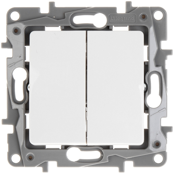 LEGRAND διακόπτης αλέ-ρετούρ 764502, διπλός, λευκός