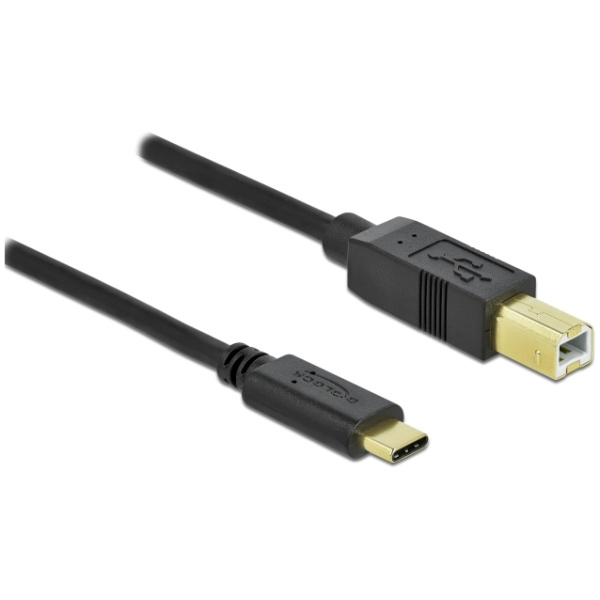 DELOCK καλώδιο USB-C σε USB Type B 83328, 0.5m, μαύρο