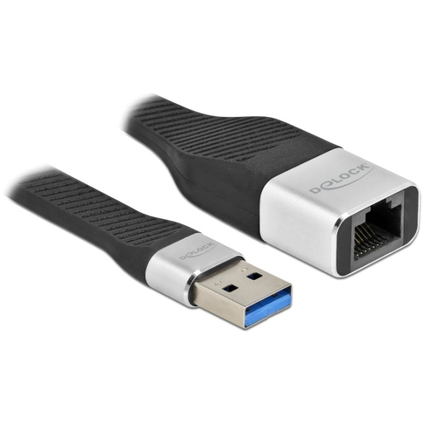 DELOCK αντάπτορας δικτύου 86937, USB, 1000Mbps Ethernet, 13cm, μαύρος