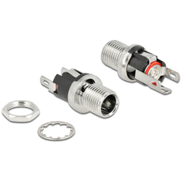 DELOCK σύνδεσμος DC 5.5 x 2.1mm 90056, bulkhead, θηλυκός