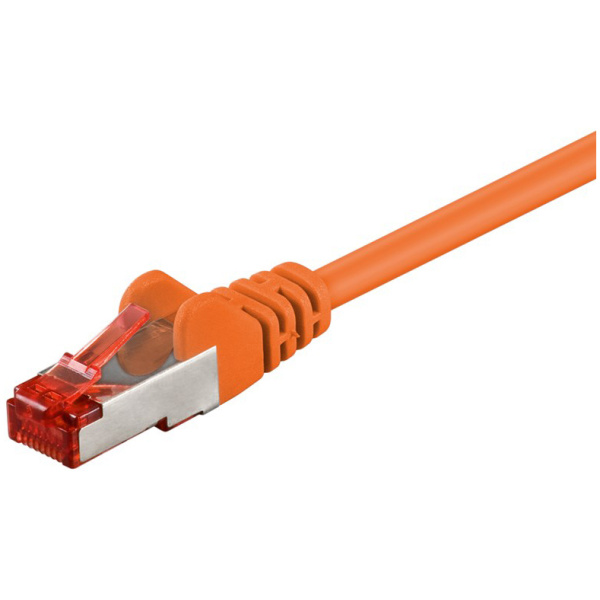GOOBAY καλώδιο δικτύου 92457, CAT 6 S/FTP, copper, 250MHz, 0.15m, πορτοκαλί