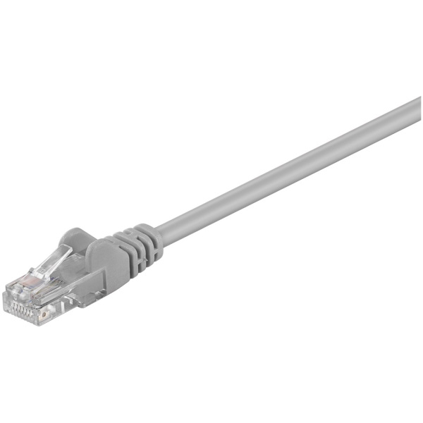 GOOBAY καλώδιο δικτύου 95557, CAT 5e U/UTP, CCA, PVC, 1.5m, γκρι