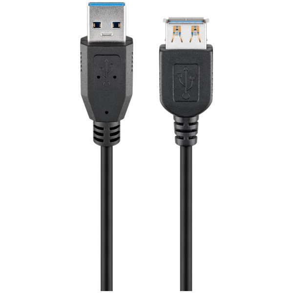 GOOBAY καλώδιο USB 3.0 σε USB (F) 95726, copper, 5m, μαύρο