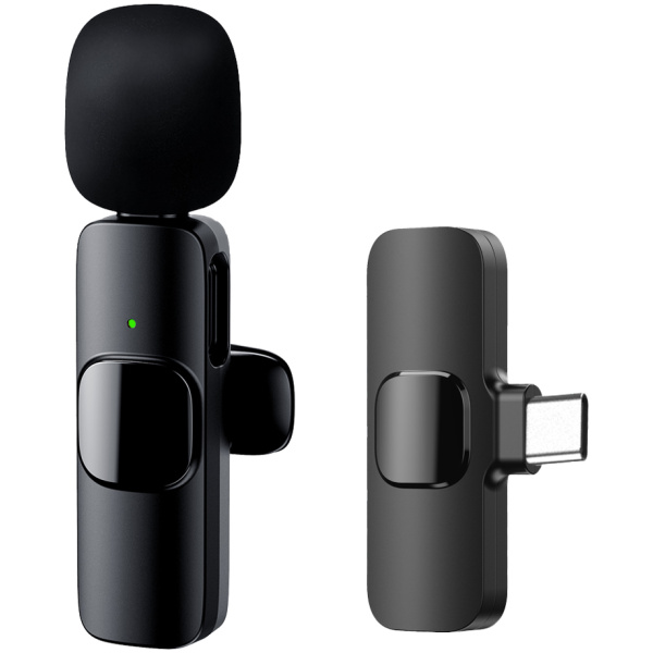 APEXEL ασύρματο μικρόφωνο APL-MIC003, USB-C, 2.4GHz, μαύρο