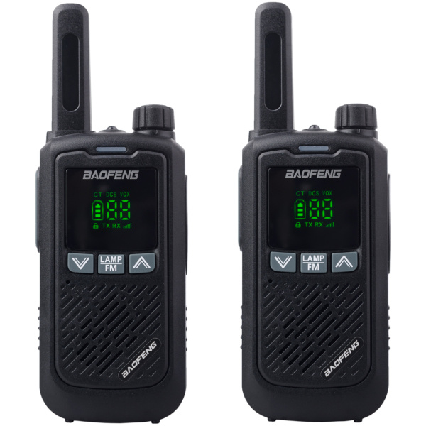 BAOFENG σετ ασύρματοι πομποδέκτες BF-T17, PMR, 0.5W, μαύρο, 2τμχ