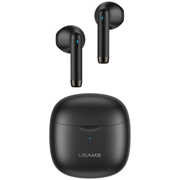 USAMS earphones IA04 με θήκη φόρτισης, True Wireless, Φ13mm, μαύρα