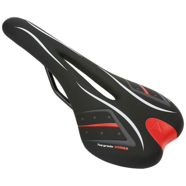 C-TECH σέλα ποδηλάτου BIKE-0042, ανατομική, Φ22.4mm 28 x 13cm, μαύρη