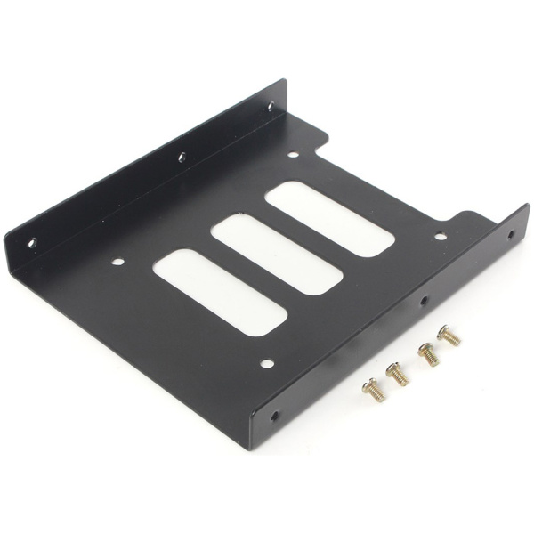 POWERTECH tray 3.5" για 2.5" HDD/SSD BRAT-003, μεταλλικό, μαύρο, 2τμχ