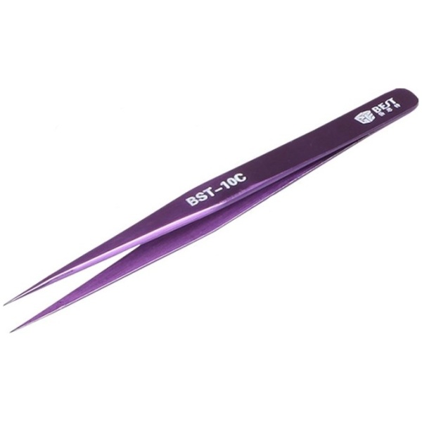 BEST Τσιμπίδα BST-10C, Stainless Steel, ESD, Ίσια