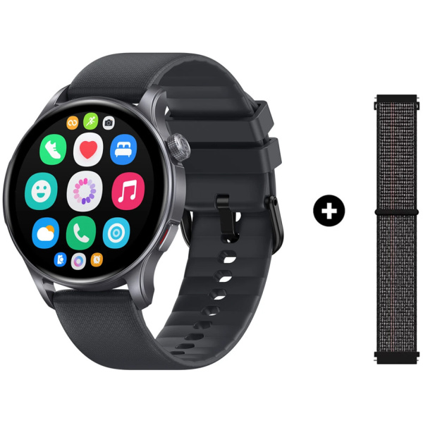 ZEBLAZE smartwatch Btalk 3 GPS, heart rate, 1.43" AMOLED, GPS, 3 ATM, γκρι