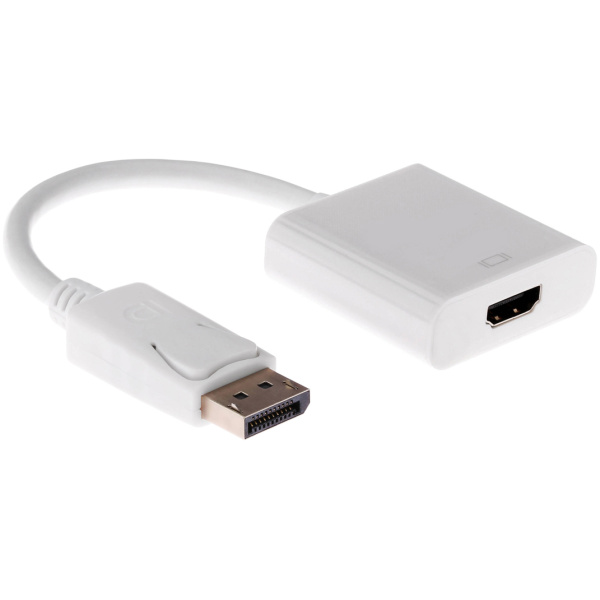 POWERTECH αντάπτορας DisplayPort σε HDMI CAB-DP004, 0.20m, λευκός