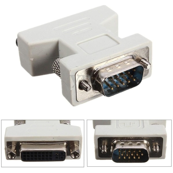 POWERTECH αντάπτορας VGA σε DVI 24+5 CAB-G018, συμβατός με 24+1, λευκός