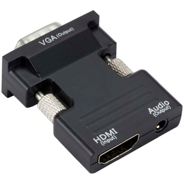 POWERTECH αντάπτορας HDMI σε VGA CAB-H120 με 3.5mm, μαύρος